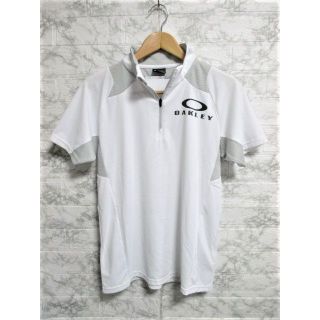 オークリー(Oakley)のOAKLEY オークリー ロゴ プリント ハーフジップ ポロシャツ Tシャツ/Ｍ(ポロシャツ)