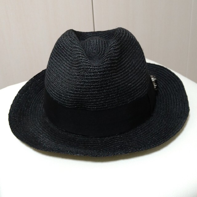 AULA AILA(アウラアイラ)のAULA AILA☆アウラアイラ☆ブラックストローハット レディースの帽子(麦わら帽子/ストローハット)の商品写真