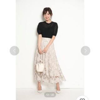 ジャスグリッティー(JUSGLITTY)のジャスグリッティー　シースルーニット(カットソー(半袖/袖なし))