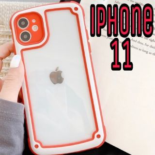 ポニョ軍曹様 iPhoneケース iPhone11 シンプル フレーム レッド(iPhoneケース)