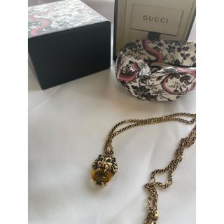 グッチ(Gucci)のグッチ　ライオンベッドネックレス未使用品（718）(ネックレス)