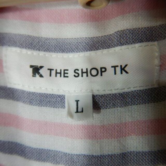 THE SHOP TK(ザショップティーケー)のo5427　THE SHOP TK　７分袖　うっすら　ボーダー　デザイン　シャツ メンズのトップス(シャツ)の商品写真