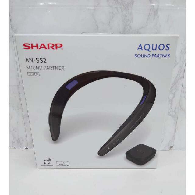 SHARP(シャープ)のAQUOSサウンドパートナー AN-SS2-B ブラック　① スマホ/家電/カメラのオーディオ機器(スピーカー)の商品写真