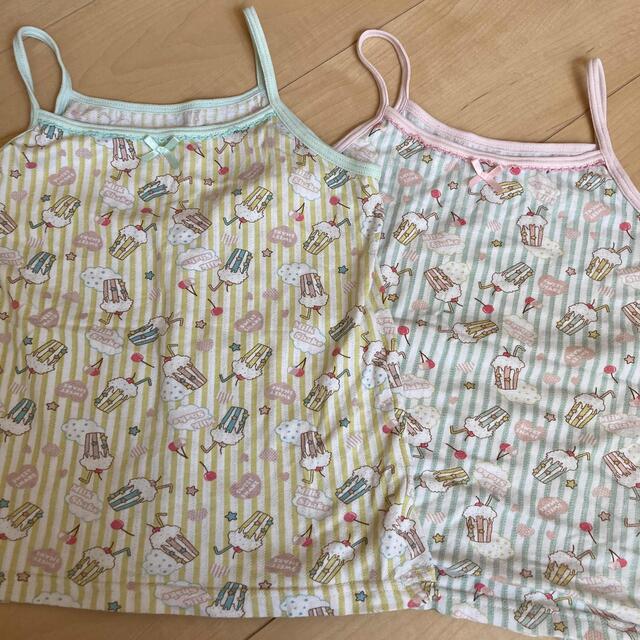 肌着120㎝4枚セット キッズ/ベビー/マタニティのキッズ服女の子用(90cm~)(下着)の商品写真