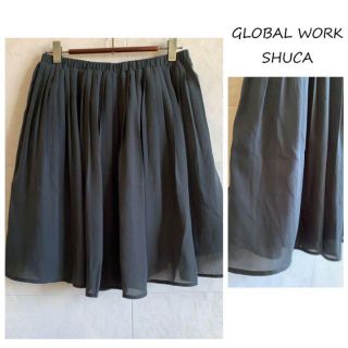 シュカグローバルワーク(shuca GLOBALWORK)のGLOBAL WORK SHUCA プリーツミニスカート 夏 黒(ミニスカート)