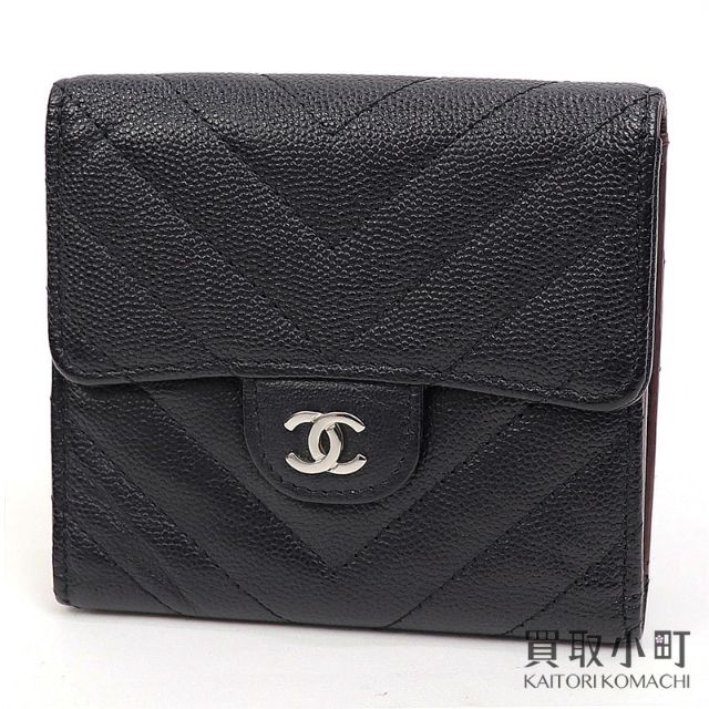 シャネル 【CHANEL】 シェブロン フラップウォレットファッション小物