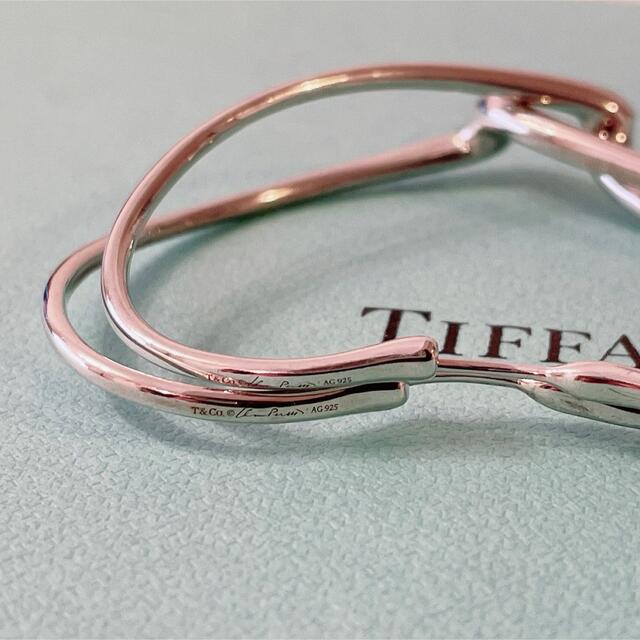 美品 ティファニー Tiffany オープンハート フープピアス レディース M