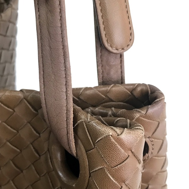 ボッテガヴェネタ BOTTEGA VENETA 2WAY イントレチャート ショルダーバッグ ハンドバッグ レザー ブラウン