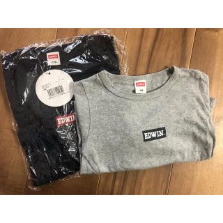 エドウィン(EDWIN)のEDWIN エドウィン 長袖Tシャツ 新品 黒 110 と中古 グレー 100(Tシャツ/カットソー)