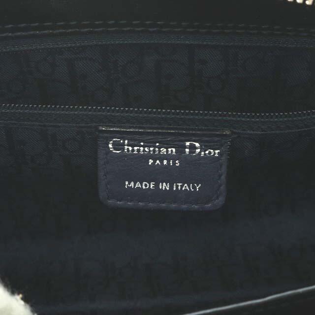 クリスチャンディオール カナージュ パテントレザー トートバッグ 黒