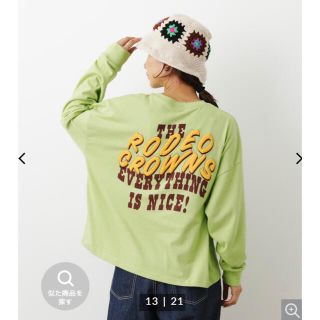 ロデオクラウンズワイドボウル(RODEO CROWNS WIDE BOWL)の新品　ロデオクラウンズ　NICE WAVEルーズL／S Tシャツ(Tシャツ(長袖/七分))