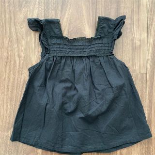 キャラメルベビー&チャイルド(Caramel baby&child )のボントン　BONTON サイズ4 黒　レースタンクトップ　美品(ブラウス)