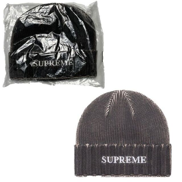 値下げ不可Supreme Overprint Beanie black