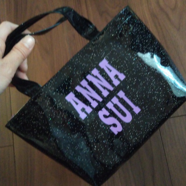 ANNA SUI(アナスイ)のアナスイ　ミニトート　バッグ　sweet 雑誌付録　黒ラメ レディースのバッグ(トートバッグ)の商品写真