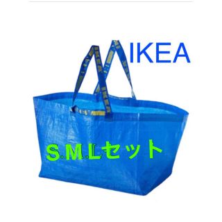 イケア(IKEA)のIKEAイケア新品未使用エコバッグ大人気ブルーバック大容量まとめ売りセット(エコバッグ)