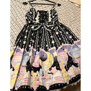 アンジェリックプリティー(Angelic Pretty)のcotton candy shop黒JSK(ひざ丈ワンピース)