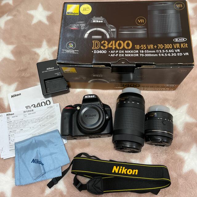 テレビで話題】 Nikon - 一眼レフカメラ D3400 Nikon デジタル一眼 現品販売 Nikon 望遠付き ダブルズームキット 一眼レフカメラ D3200 デジタルカメラ
