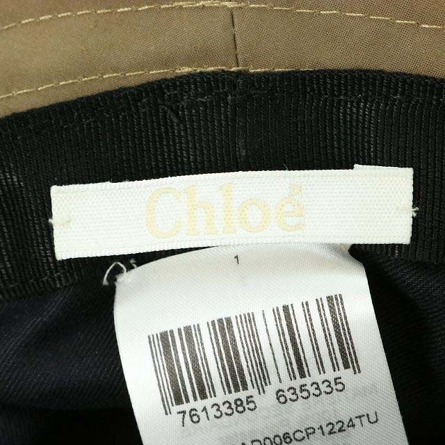 Chloe(クロエ)のクロエ CHLOE 帽子 ハット コットン アシンメトリー TU カーキ レディースの帽子(その他)の商品写真