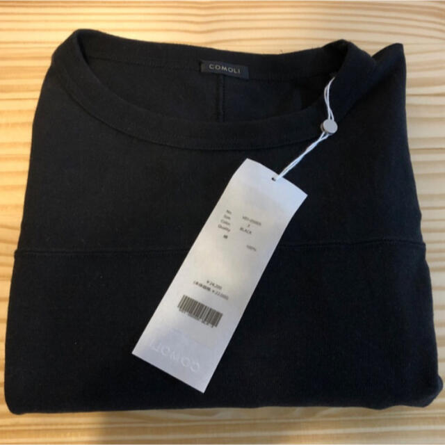 COMOLI(コモリ)のCOMOLI 22ss フットボールT ブラック　サイズ3 メンズのトップス(Tシャツ/カットソー(七分/長袖))の商品写真