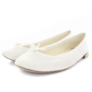 レペット(repetto)のレペット バレエシューズ 牛革 レザー リボン 35 22cm 白(バレエシューズ)