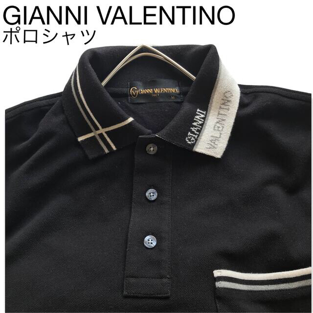 ブラック GIANNI 古着 M デザインポロシャツの通販 by AKANE shop｜ジャンニバレンチノならラクマ VALENTINO GIANNI  VALENTINO 90s スタンダー