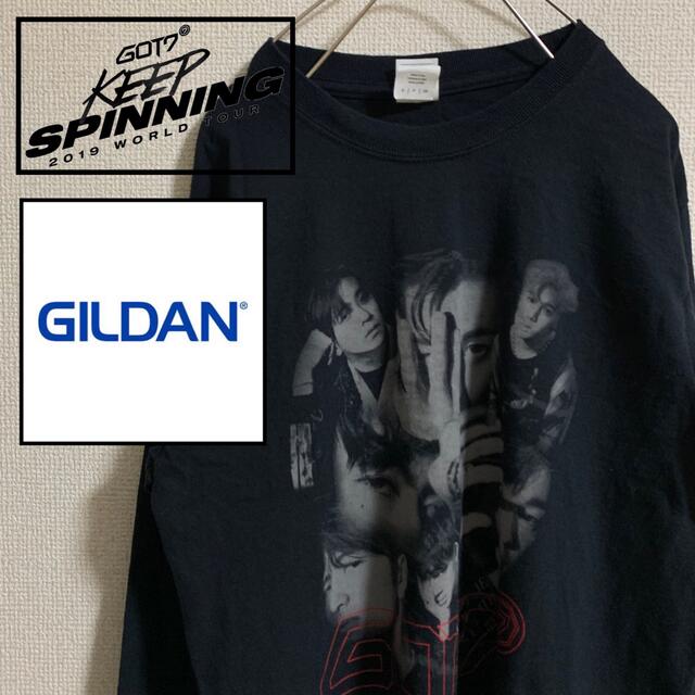 GILDAN(ギルタン)のUS 古着 GILDAN ギルダン GOT7 Keep Spinning ロンT メンズのトップス(Tシャツ/カットソー(七分/長袖))の商品写真