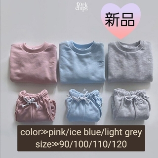 期間限定最安値　韓国子供服 ピンク 110cm ハーフパンツスウェットセトア(パンツ/スパッツ)