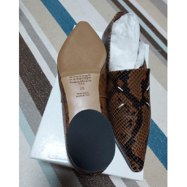 新品未使用 Maison Margiela パイソン フラットシューズ