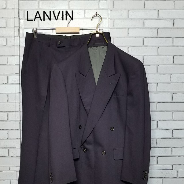 LANVIN ランバンパリス カシミヤ混 ダブル セットアップ スーツ