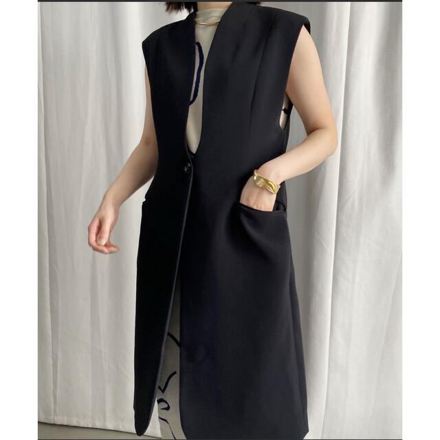 Ameri 新品☆ WAVE COLLAR ANGULAR VEST Ｍサイズ - ベスト/ジレ