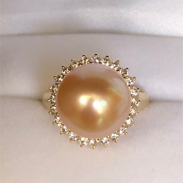 TASAKI(タサキ)のタサキ k18 ゴールデンパール ダイヤモンド リング レディースのアクセサリー(リング(指輪))の商品写真