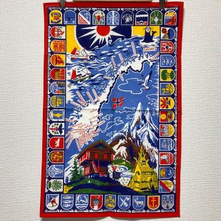 アートヴィンテージ(ART VINTAGE)のノルウェー　ティータオル　未使用　ヴィンテージ　Norway　北欧　貴重　綿(その他)