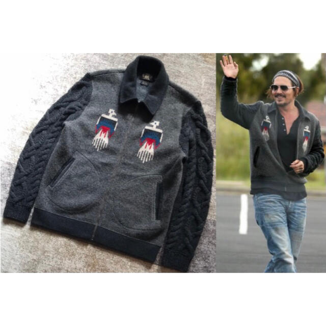 【12月スーパーSALE 15%OFF】 RRL - 伝説の逸品 世界的名品 最高傑作 ジョニーデップ着 RRL ニット ジャケット ニット+セーター 【12月スーパーSALE 15%OFF】 RRL - 伝説の逸品 世界的名品 最高傑作 ジョニーデップ着 RRL ニット ジャケット ニット+セーター