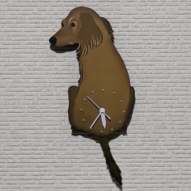 公式の店舗 ミニチュアダックス 茶色(しっぽ時計) 犬用品 - www