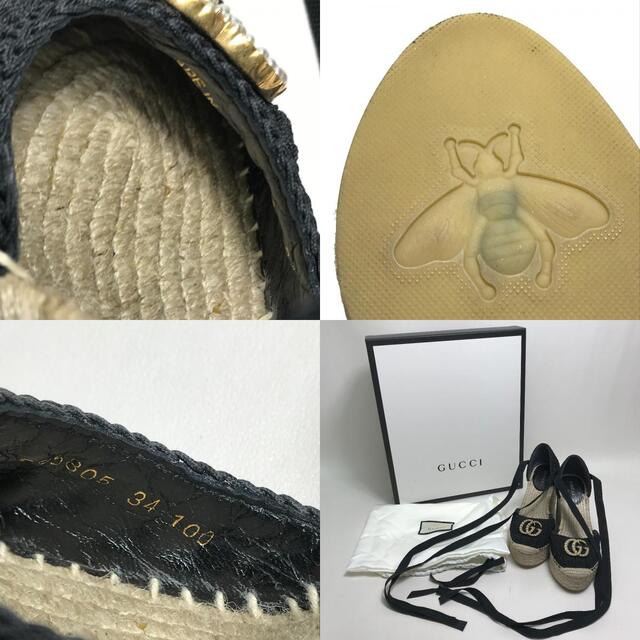 Gucci(グッチ)の未使用 グッチ GGマーモント レースアップ エスパドリーユ ウェッジサンダル レディースの靴/シューズ(サンダル)の商品写真