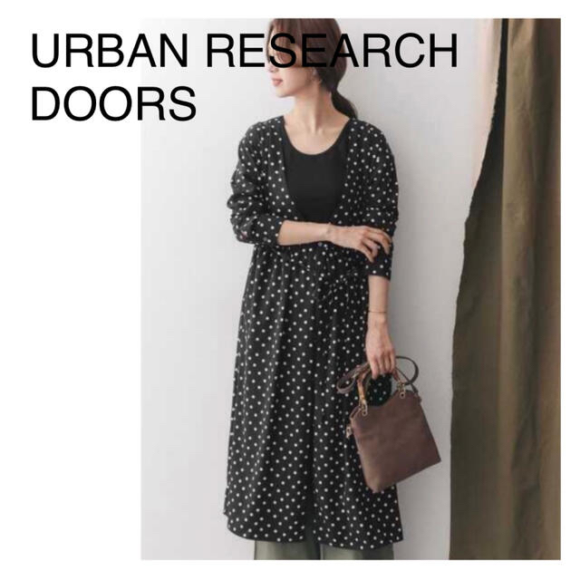 URBAN RESEARCH DOORS(アーバンリサーチドアーズ)のドットワンピース 黒（used）・DOORS レディースのワンピース(ロングワンピース/マキシワンピース)の商品写真