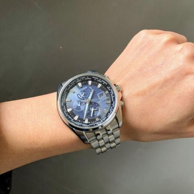 【展示品】シチズン 電波ソーラー エコドライブ クロノグラフ CITIZEN