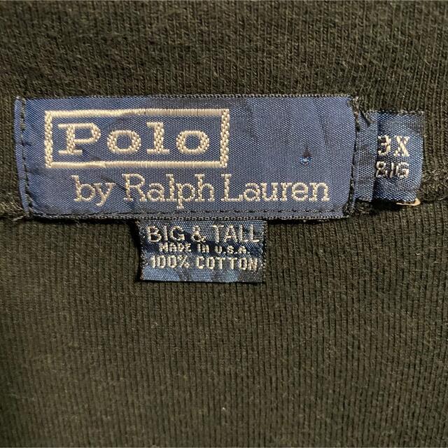 POLO RALPH LAUREN(ポロラルフローレン)の90s 古着 ポロ ラルフローレン 刺繍ロゴ ボーダー ビッグシルエット メンズのトップス(ポロシャツ)の商品写真