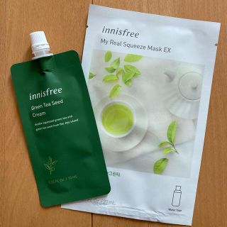 イニスフリー(Innisfree)のイニスフリー　グリーンティーシードクリーム　マスクシート(フェイスクリーム)