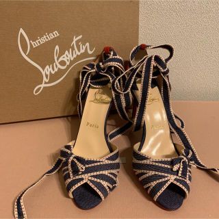 クリスチャンルブタン(Christian Louboutin)の【新品未使用】Christian Louboutinデニムレースアップサンダル(サンダル)