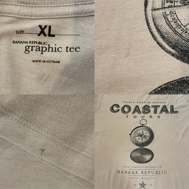 Banana Republic(バナナリパブリック)の【BANANA REPUBLIC】グラフィックTシャツ ビッグサイズ US古着 メンズのトップス(Tシャツ/カットソー(半袖/袖なし))の商品写真