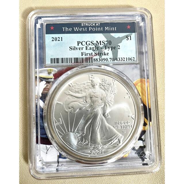 PCGS★PCGS最高鑑定★2021 アメリカシルバーイーグル銀貨　ファーストストライク