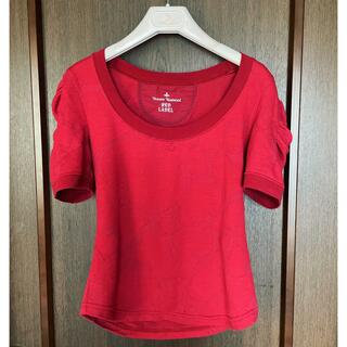 ヴィヴィアンウエストウッド(Vivienne Westwood)のVivienneWestwood ハート柄オーブ赤トップス(Tシャツ(半袖/袖なし))