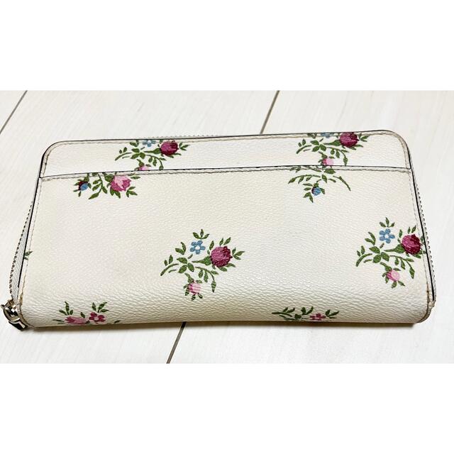 COACH 花柄 長財布 ホワイト