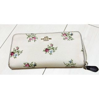 コーチ(COACH)のCOACH 花柄 長財布 ホワイト(財布)