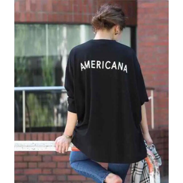 AMERICANA(アメリカーナ)のAMERICANA★サイドジップ プルオーバー スウェット 黒 レディースのトップス(カットソー(長袖/七分))の商品写真