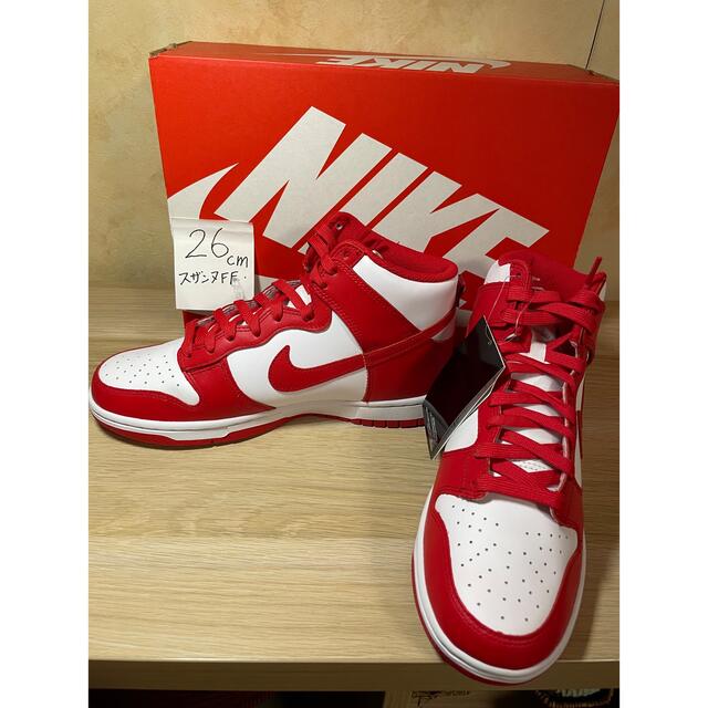 26 Dunk High Championship White and Red - スニーカー