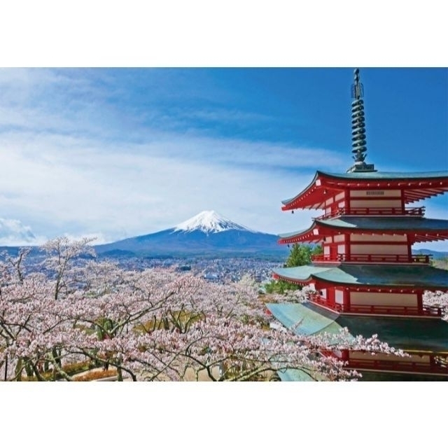 即日発送】☆富士山・五重塔・桜☆ナノブロック互換☆6500PCS☆高さ