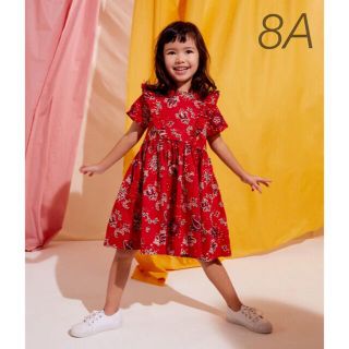 プチバトー(PETIT BATEAU)の新品未使用  プチバトー  プリント  半袖  ワンピース  8ans(ワンピース)