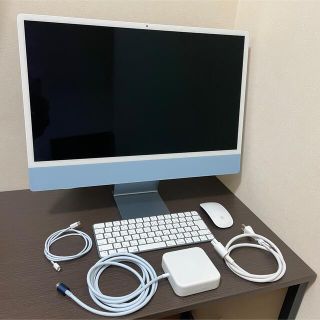 アップル(Apple)の【ゴンさん専用】Apple iMac 2021 ブルー　1/2(デスクトップ型PC)